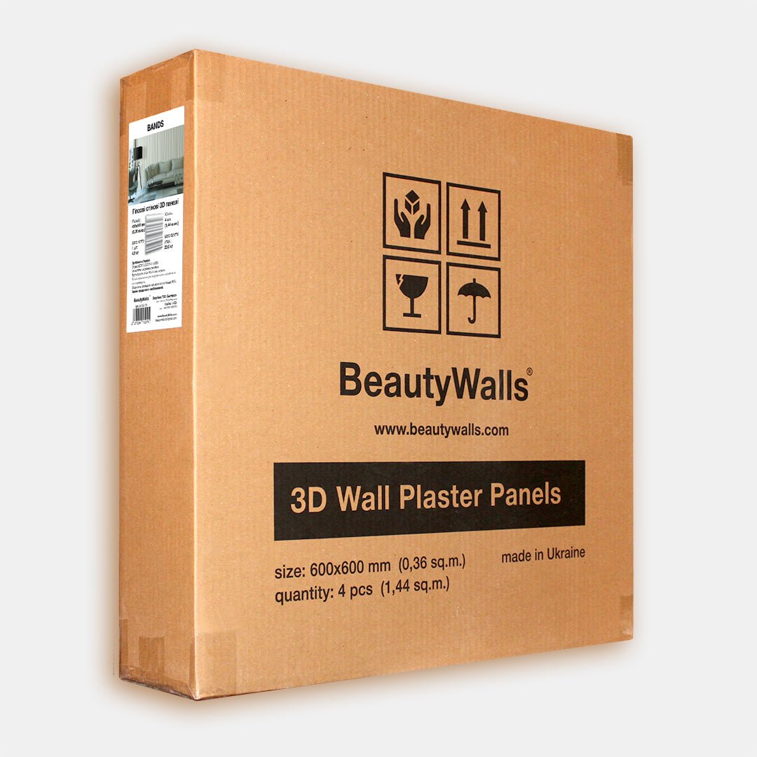 Bands 3D plaster wall panels from Beautywalls in a decorative setting