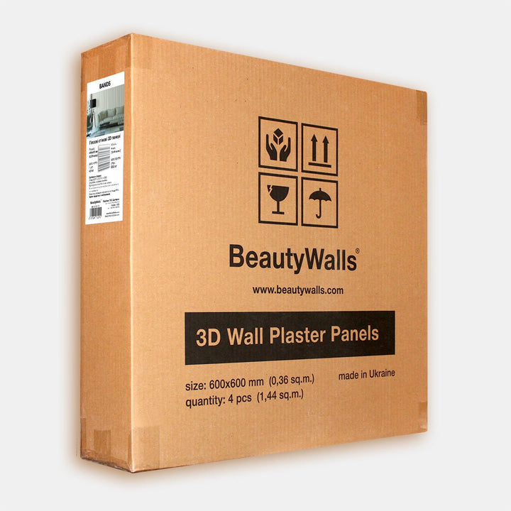 Bands 3D plaster wall panels from Beautywalls in a decorative setting