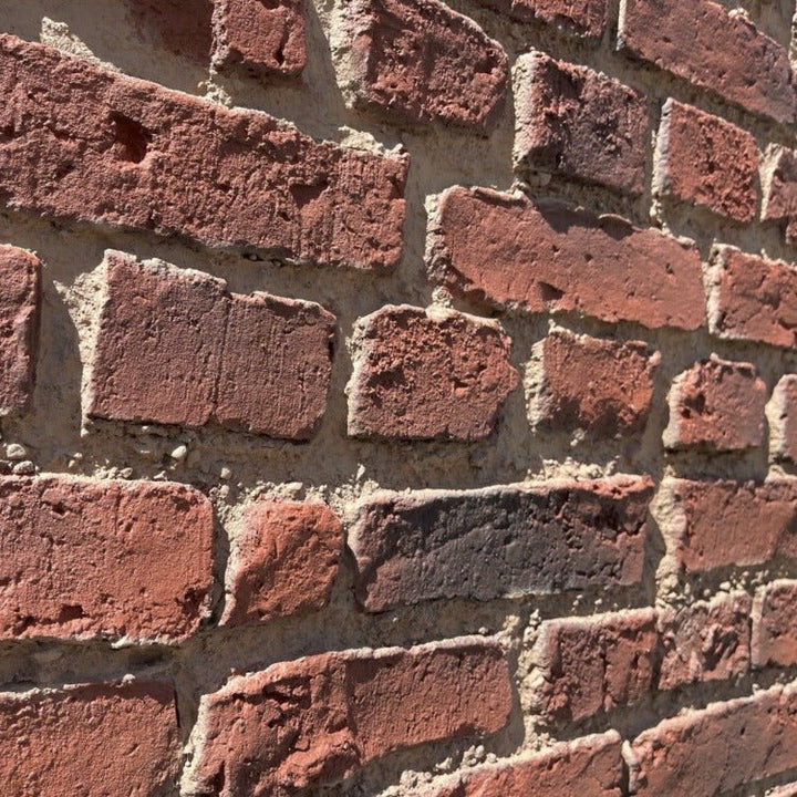 Realistic fiberglass brick effect panel in natural daylight