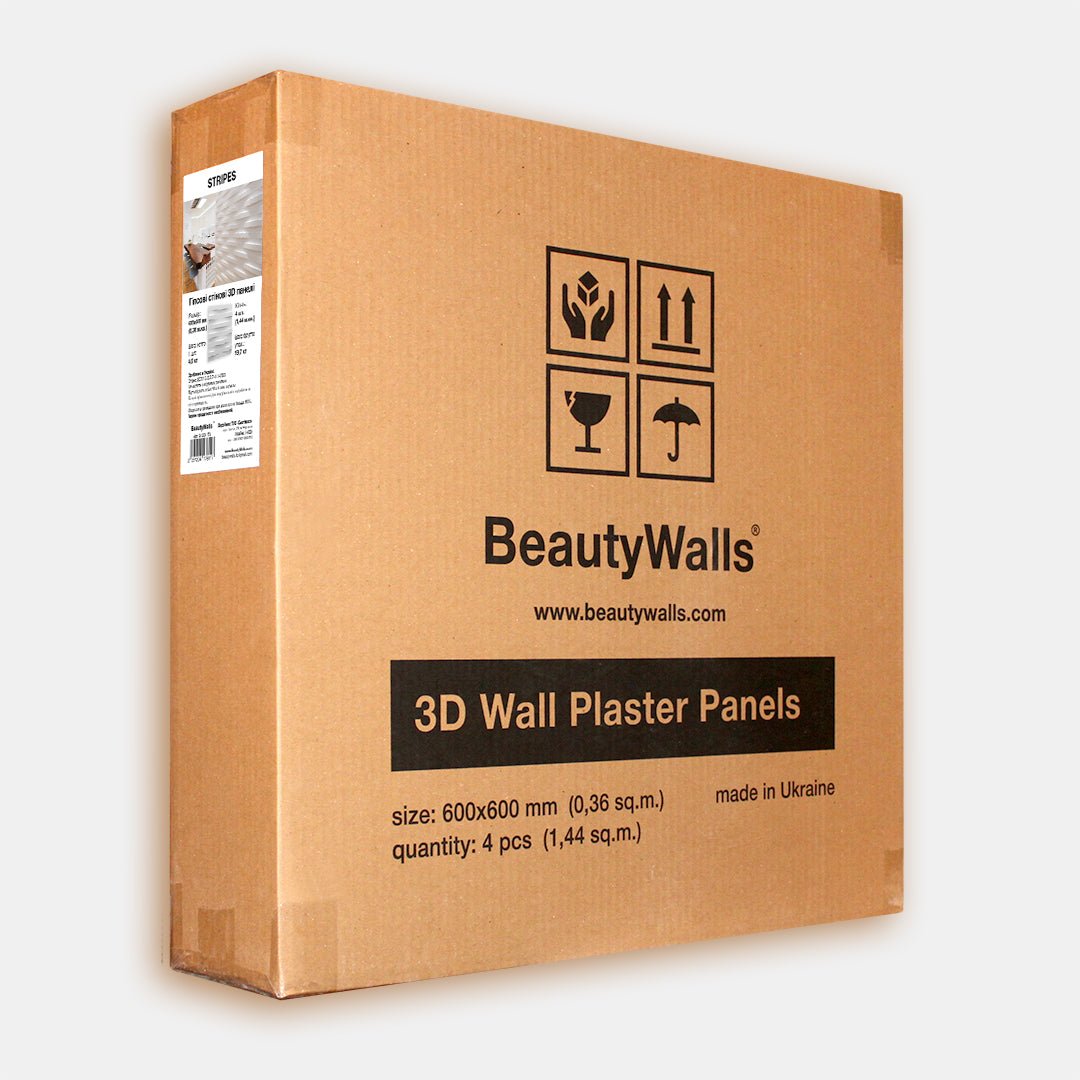 Stripes 3D Plaster Wall Panels 1.44 sqm - The 3D Wall Panel Company